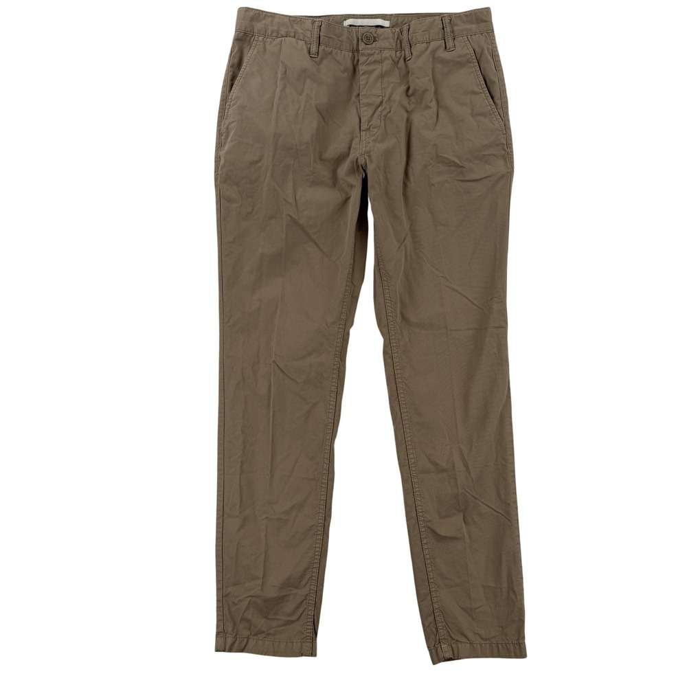 Norse Projects Aros Slim Twill Chino Pants Mens 32x30 Beige Slim Fit Casual